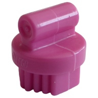 Lego kulatý kartáč malý, tmavě růžová (92355h DARK PINK)